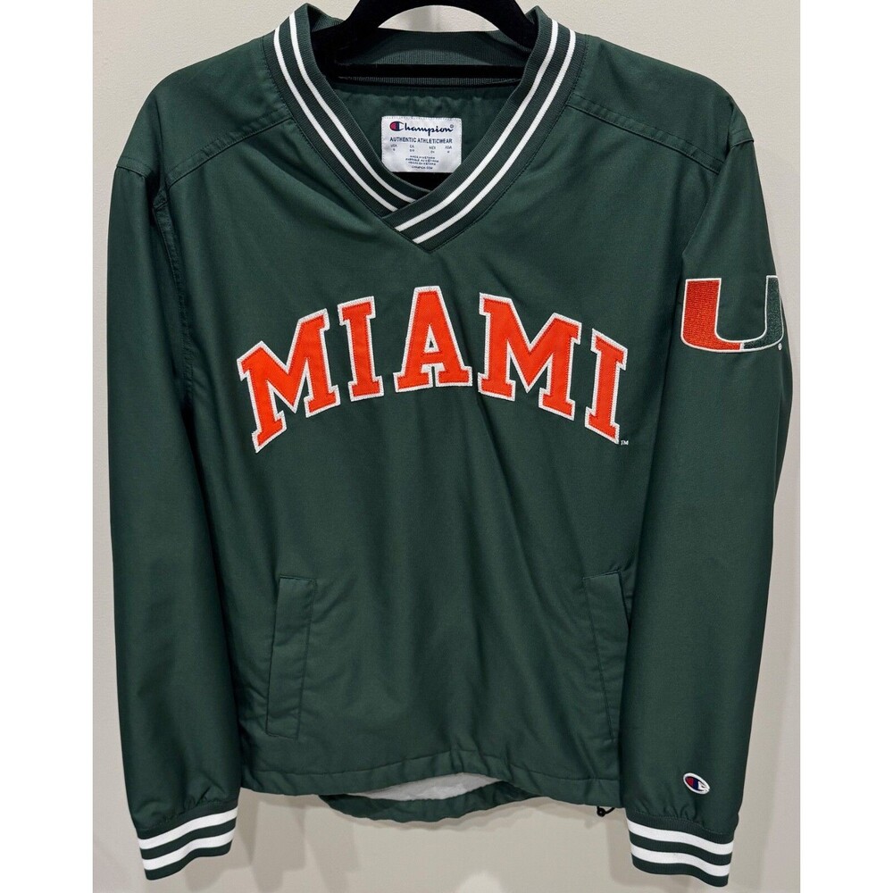 Miami Hurricanes Champion Windbreaker - Men's Size Small Vintage RARE w/ U Logo